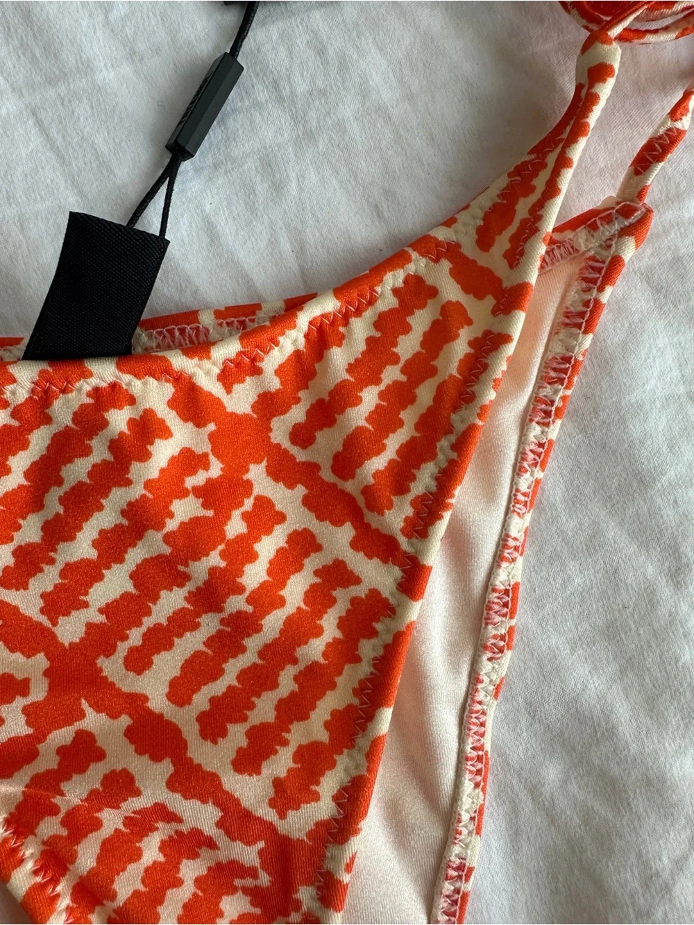 triangl swimwear Orange Tie-Dye String Triangle Bikini